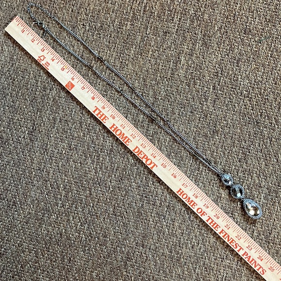 Vintage CHICOs Statement Necklace Vibes Medieval Look Steampunk Crystal Gray NEW - Picture 14 of 16